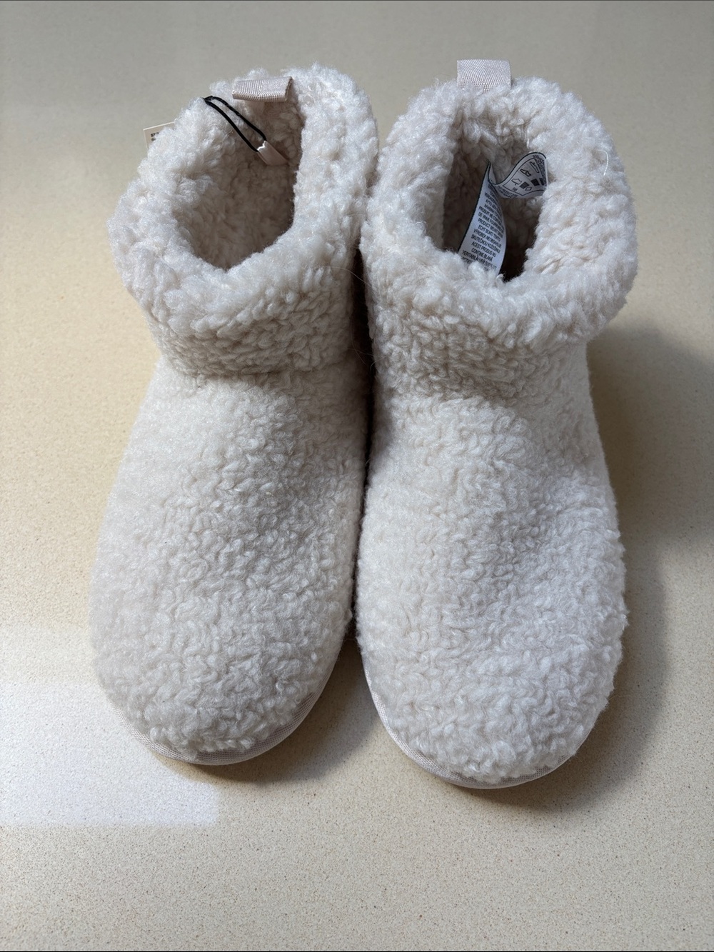 Marks & Spencer Cream Sherpa Bootie Slippers
